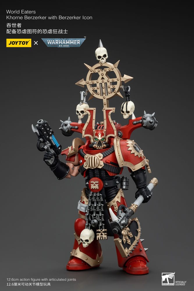 Warhammer 40K Aksiyon Şekil 1/18 Dünya Yiyenler Khorne Berzerker Berzerker Lcon 13 cm