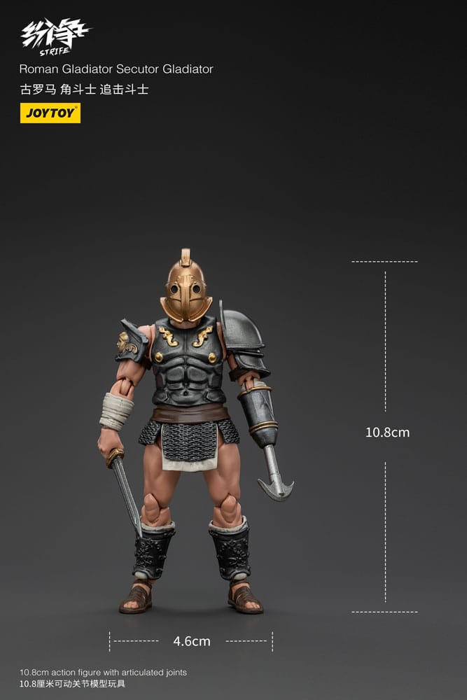 Action de conflit Figure 1/18 Gladiator romain Secutor Gladiator 11 cm