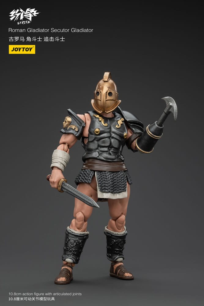 Action de conflit Figure 1/18 Gladiator romain Secutor Gladiator 11 cm