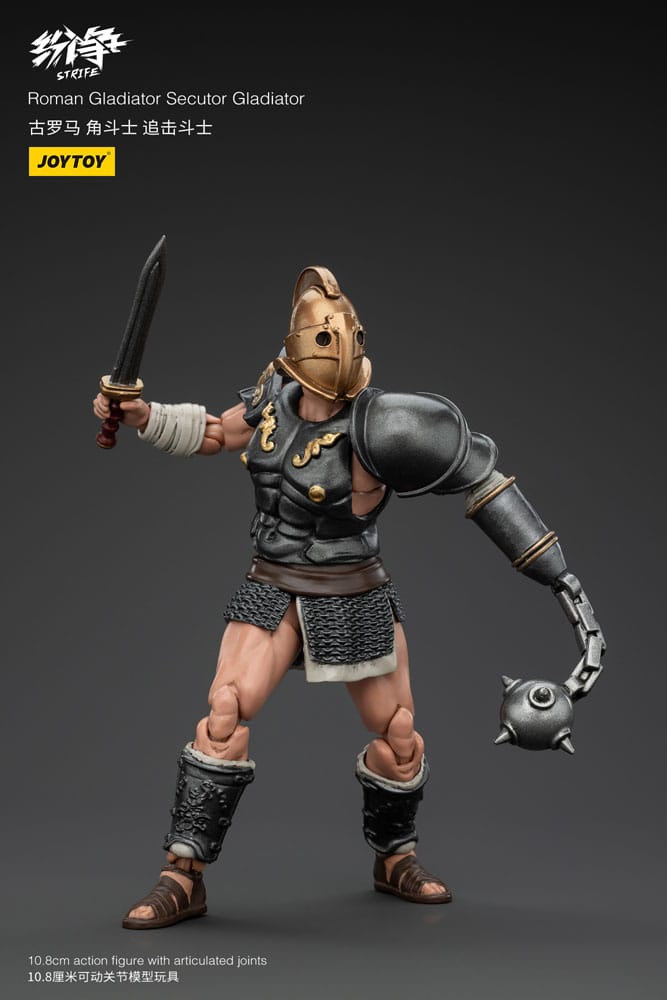 Action de conflit Figure 1/18 Gladiator romain Secutor Gladiator 11 cm