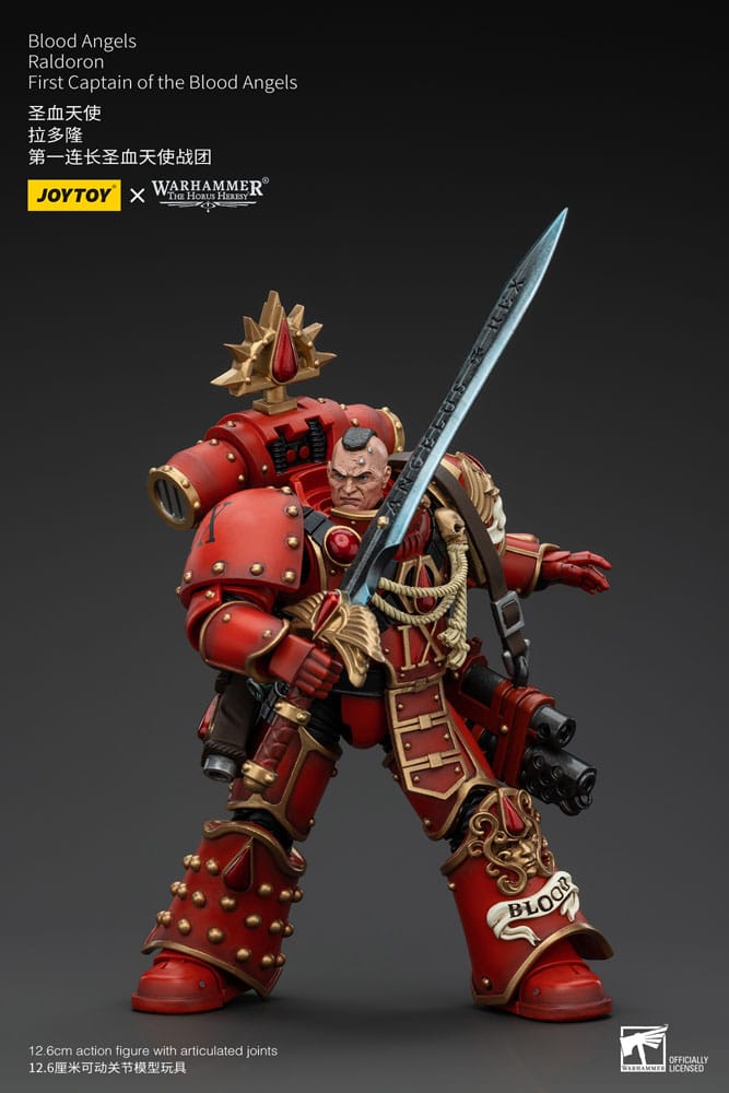 Warhammer Horus Heresy Action Şekil 1/18 Blood Angels Raldoron Blood Angels'ın İlk Kaptanı 13 cm