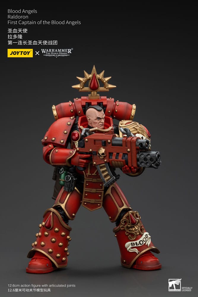 Warhammer Horus Heresy Action Şekil 1/18 Blood Angels Raldoron Blood Angels'ın İlk Kaptanı 13 cm