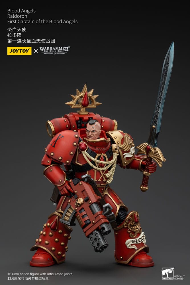 Warhammer Horus Heresy Action Şekil 1/18 Blood Angels Raldoron Blood Angels'ın İlk Kaptanı 13 cm