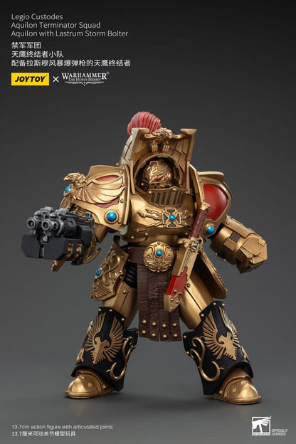 Warhammer Horus Heresy Action Şekil 1/18 LEGIO Custodes Aquilon Terminator Squad Aquilon ile Lastrum Storm Bolter 14 cm