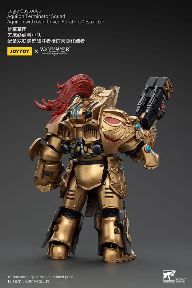 Warhammer Horus Heresy Action Şekil 1/18 LEGIO Custodes Aquilon Terminator Squad Aquilon Aquilon ile İkiz Bağlı Adrathic Destructor 14 cm