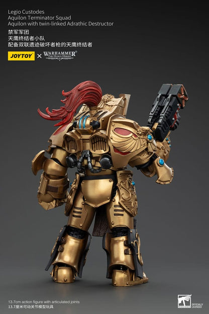 Warhammer Horus Heresy Action Şekil 1/18 LEGIO Custodes Aquilon Terminator Squad Aquilon Aquilon ile İkiz Bağlı Adrathic Destructor 14 cm
