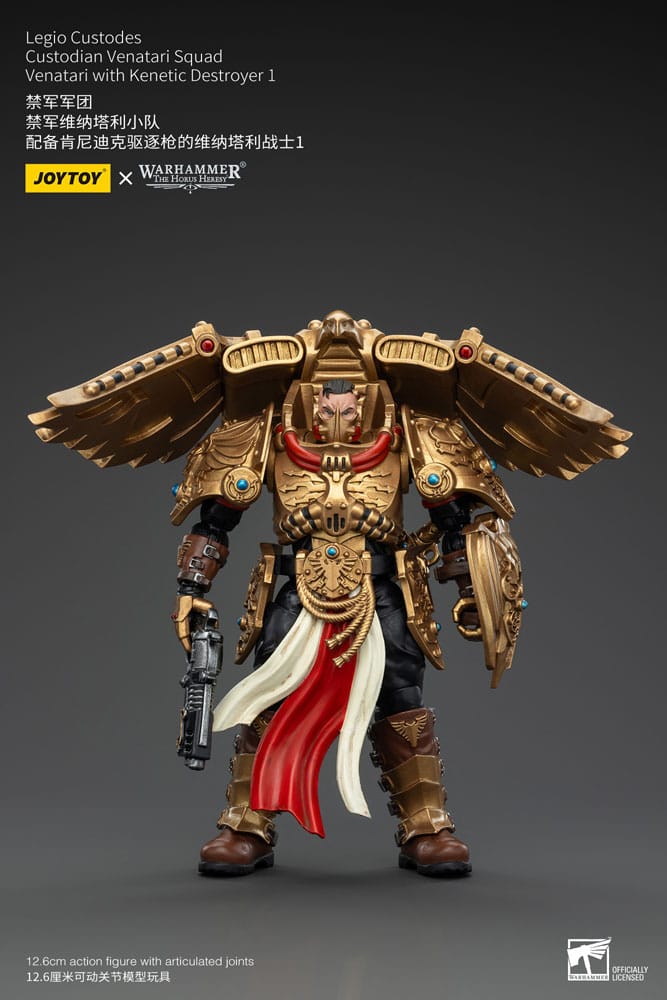 Warhammer Horus Heresy Action Şekil 1/18 LEGIO Custodes Custodian Venatari Squad Venatari ile Kenetic Destroyer 1 13 cm