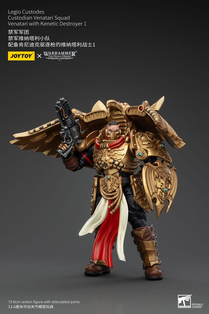 Warhammer Horus Heresy Action Şekil 1/18 LEGIO Custodes Custodian Venatari Squad Venatari ile Kenetic Destroyer 1 13 cm