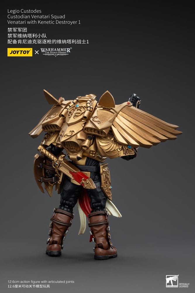 Warhammer the Horus Heresy Action Figuur 1/18 Legio Custodes Custodian Venatari Squad Venatari met Kenetic Destroyer 1 13 cm