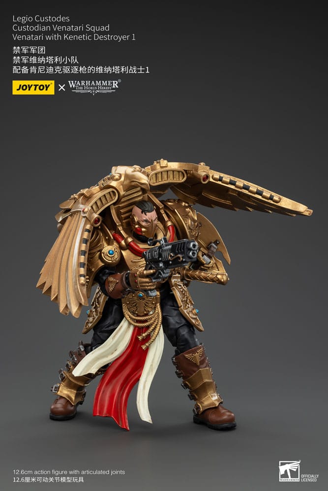 Warhammer Horus Heresy Action Şekil 1/18 LEGIO Custodes Custodian Venatari Squad Venatari ile Kenetic Destroyer 1 13 cm