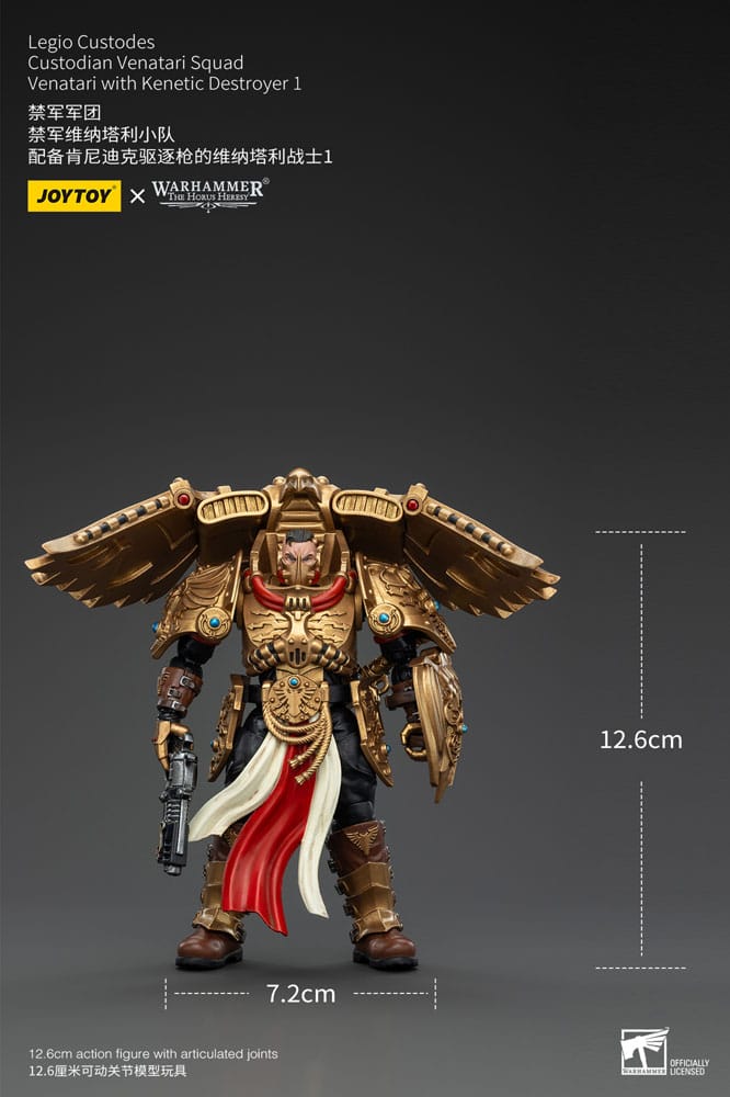Warhammer Horus Heresy Action Şekil 1/18 LEGIO Custodes Custodian Venatari Squad Venatari ile Kenetic Destroyer 1 13 cm