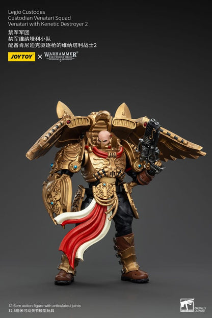 Warhammer Horus Heresy Action Figur 1/18 Legio Custodes Custodian Venatari Squad Venatari med Kenetic Destroyer 2 13 cm