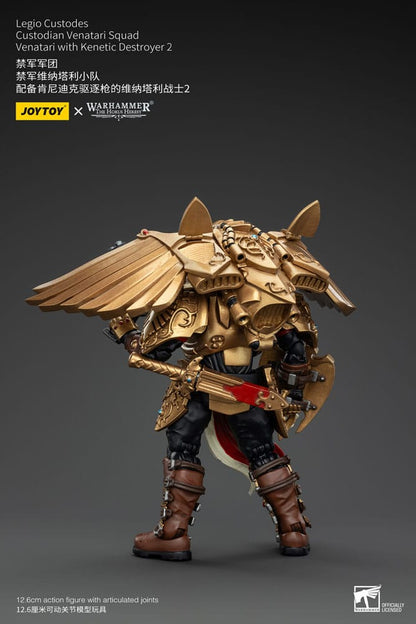Warhammer Horus Heresy Action Figur 1/18 Legio Custodes Custodian Venatari Squad Venatari med Kenetic Destroyer 2 13 cm