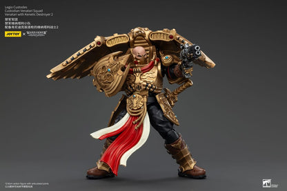 Warhammer Horus Heresy Action Figur 1/18 Legio Custodes Custodian Venatari Squad Venatari med Kenetic Destroyer 2 13 cm