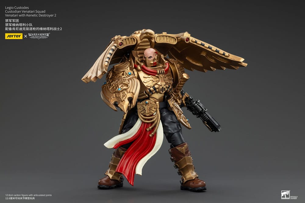 Warhammer Horus Heresy Action Figur 1/18 Legio Custodes Custodian Venatari Squad Venatari med Kenetic Destroyer 2 13 cm