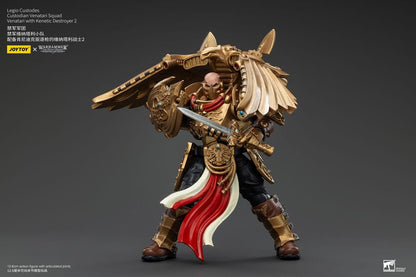 Warhammer Horus Heresy Action Figur 1/18 Legio Custodes Custodian Venatari Squad Venatari med Kenetic Destroyer 2 13 cm