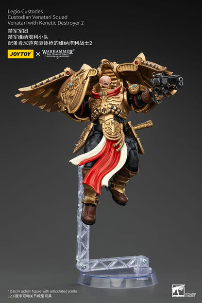 Warhammer Horus Heresy Action Figur 1/18 Legio Custodes Custodian Venatari Squad Venatari med Kenetic Destroyer 2 13 cm