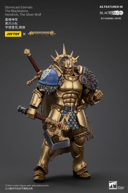 Warhammer yaşı Sigmar Actionfigur Stormcast Sonsuzlar Blacktalons Hendrick Gümüş Kurt 20 Cm