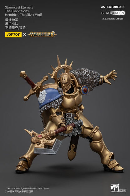 Warhammer yaşı Sigmar Actionfigur Stormcast Sonsuzlar Blacktalons Hendrick Gümüş Kurt 20 Cm
