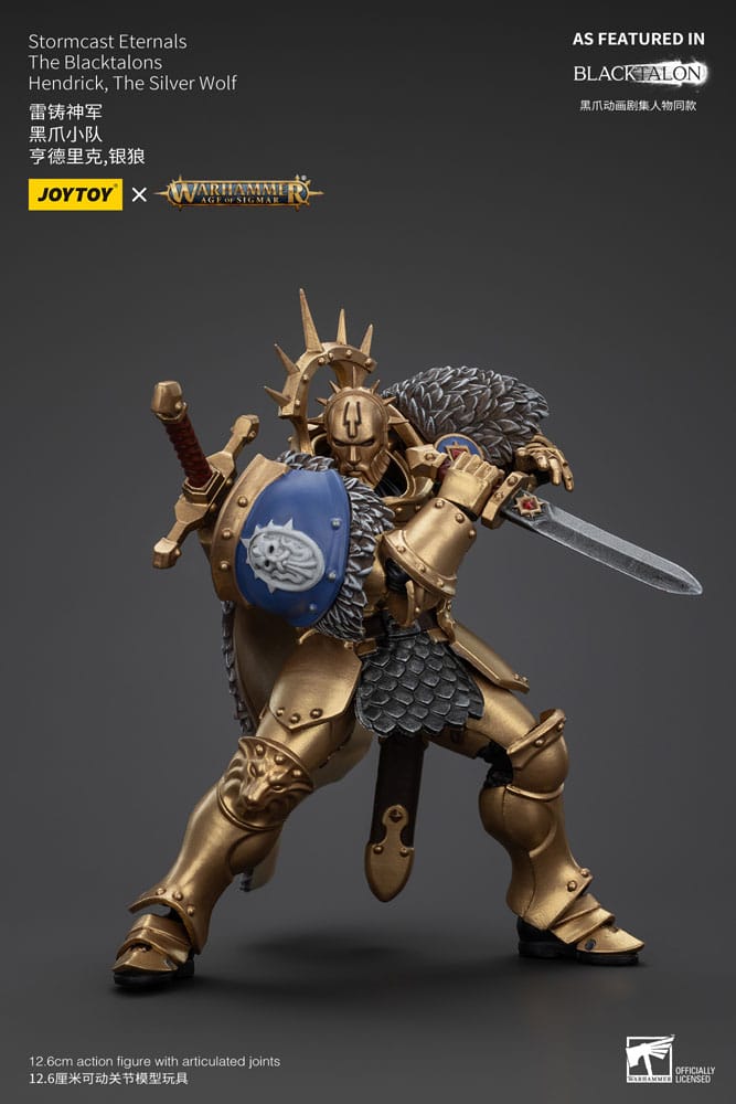 Warhammer yaşı Sigmar Actionfigur Stormcast Sonsuzlar Blacktalons Hendrick Gümüş Kurt 20 Cm