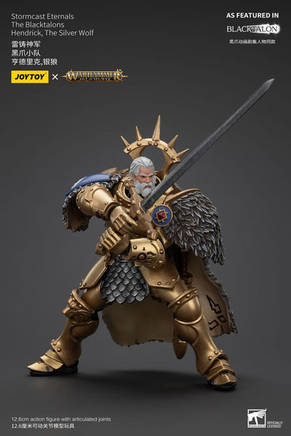 Warhammer yaşı Sigmar Actionfigur Stormcast Sonsuzlar Blacktalons Hendrick Gümüş Kurt 20 Cm