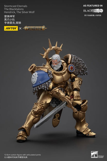 Warhammer yaşı Sigmar Actionfigur Stormcast Sonsuzlar Blacktalons Hendrick Gümüş Kurt 20 Cm