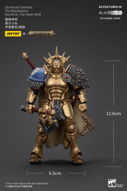 Warhammer yaşı Sigmar Actionfigur Stormcast Sonsuzlar Blacktalons Hendrick Gümüş Kurt 20 Cm