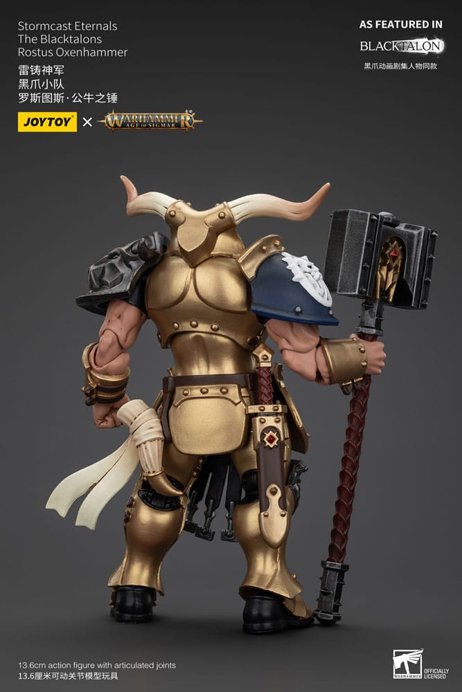 Warhammer Age of Sigmar ActionFigur Stormcast Eternals Die Blacktalons Rostus oxen Hammer 20 cm