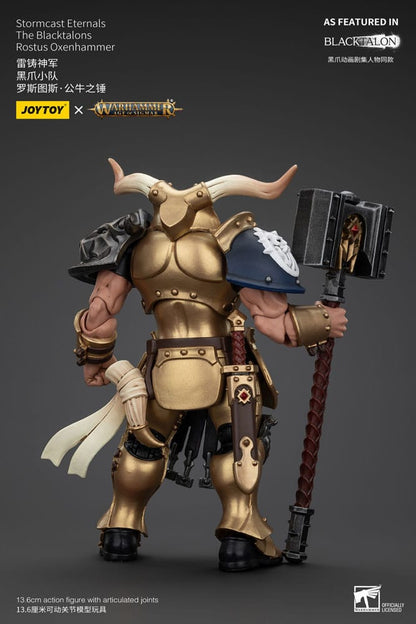 Warhammer Age of Sigmar ActionFigur Stormcast Eternals Die Blacktalons Rostus oxen Hammer 20 cm