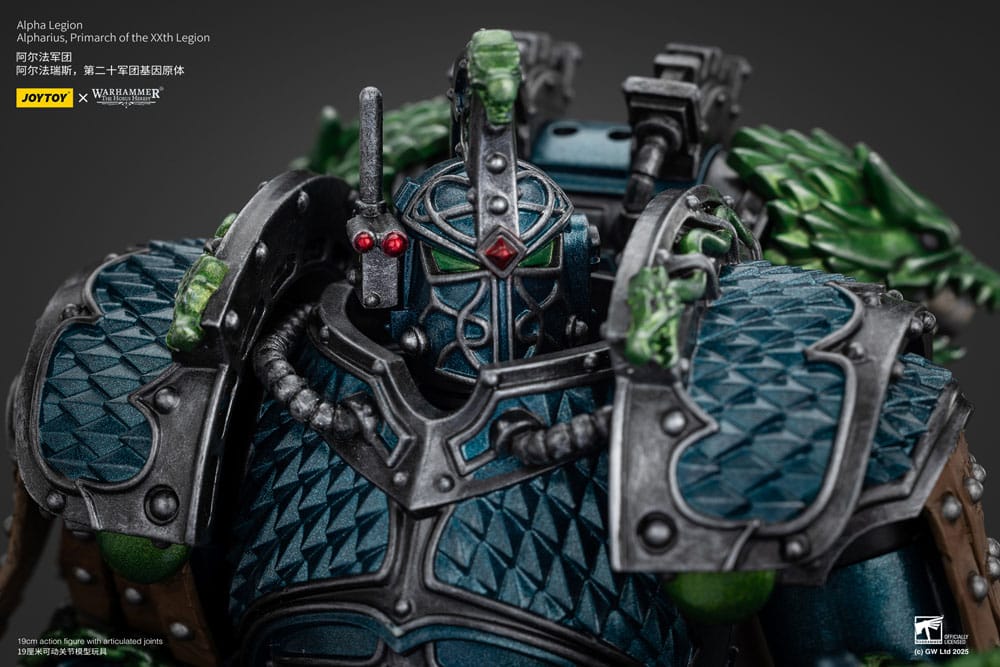 Warhammer Horus Heresy Aksiyon Figürü Alpha Legion Alpharius, XX. Lejyonun Primarch'ı 25 cm