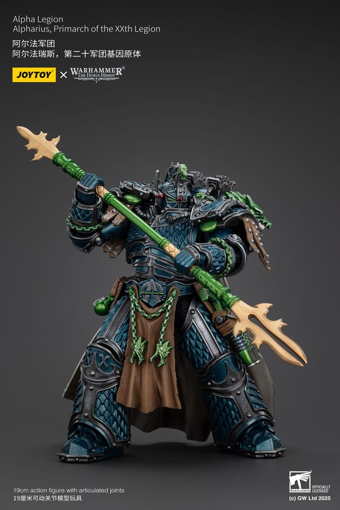 Warhammer Horus Heresy Aksiyon Figürü Alpha Legion Alpharius, XX. Lejyonun Primarch'ı 25 cm