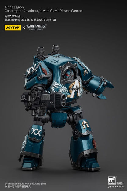 Warhammer Horus Heresy Aksiyon Figürü Alpha Legion Contemptor Dreadnought, Gravis Plazma Topu ile 25 cm