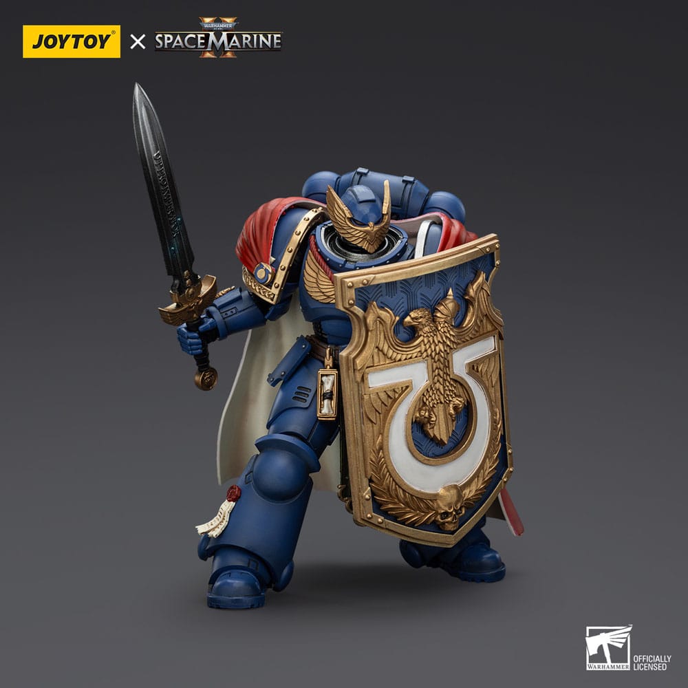 Warhammer 40k actiefiguur Ultramarines Victrix Honor Guard met Storm Shield en Power Sword 20 cm