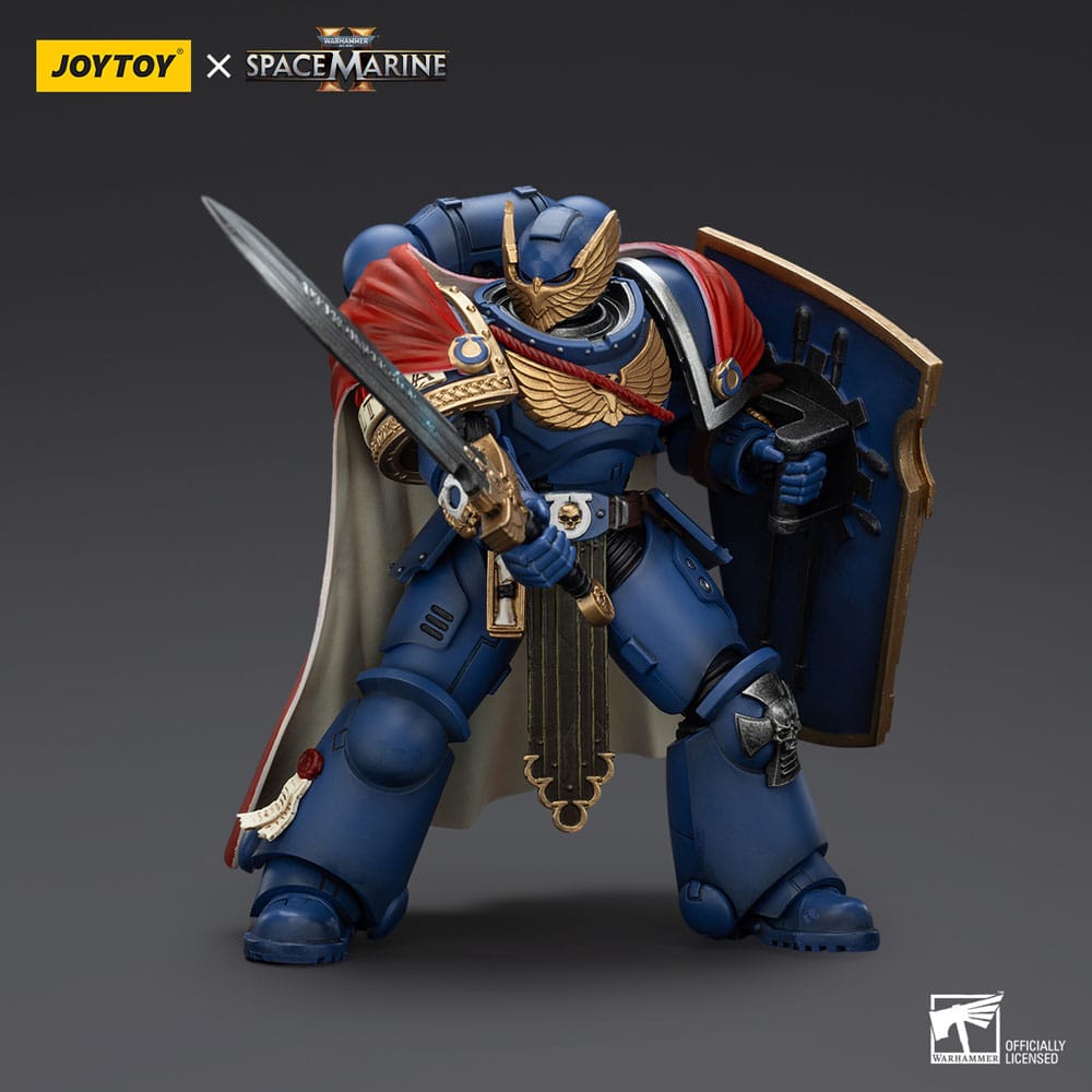 Warhammer 40k actiefiguur Ultramarines Victrix Honor Guard met Storm Shield en Power Sword 20 cm