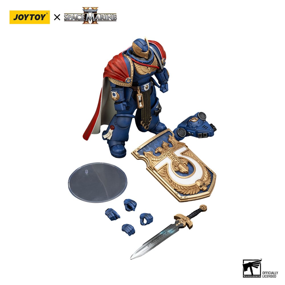 Warhammer 40k actiefiguur Ultramarines Victrix Honor Guard met Storm Shield en Power Sword 20 cm