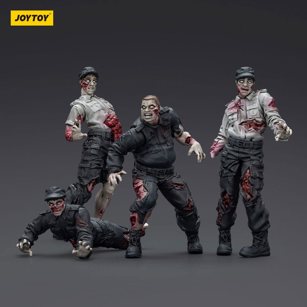 Akcijske figurice Zombie Dark Source 4 paketa zaštitara 8 cm