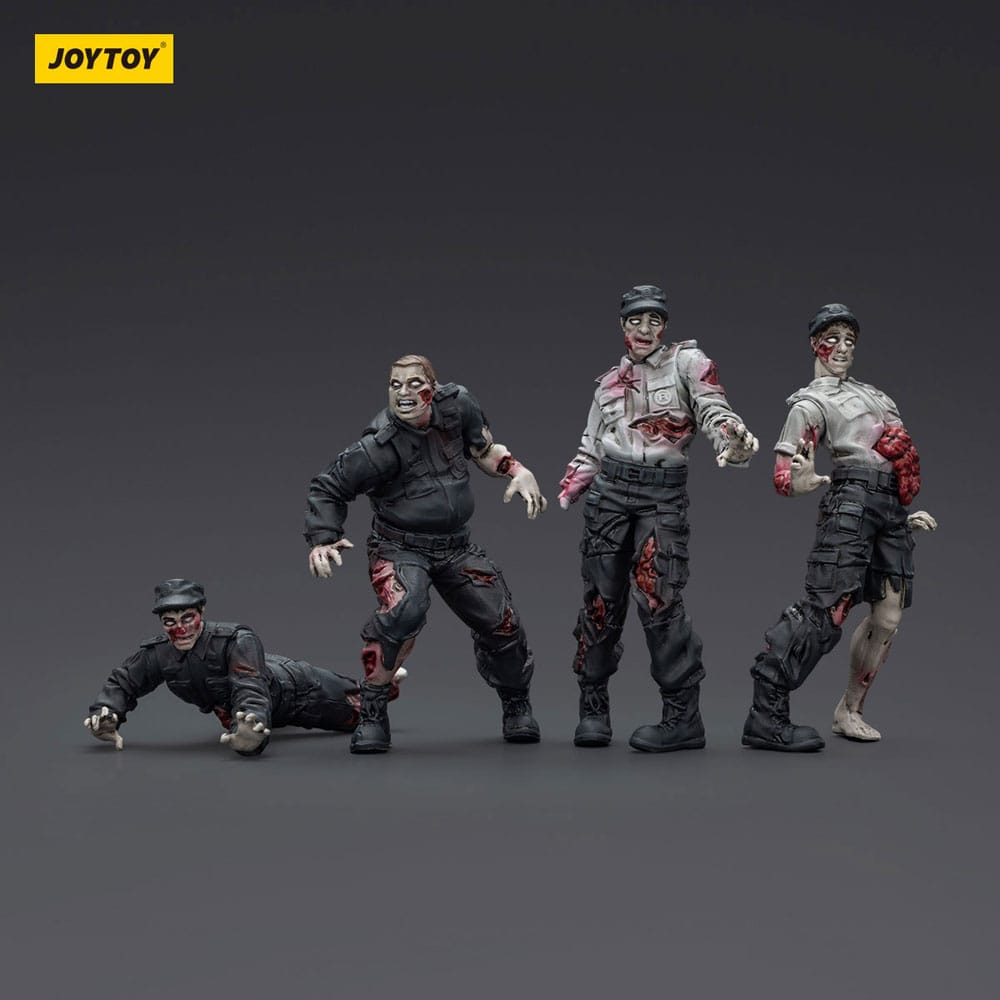 Akcijske figurice Zombie Dark Source 4 paketa zaštitara 8 cm