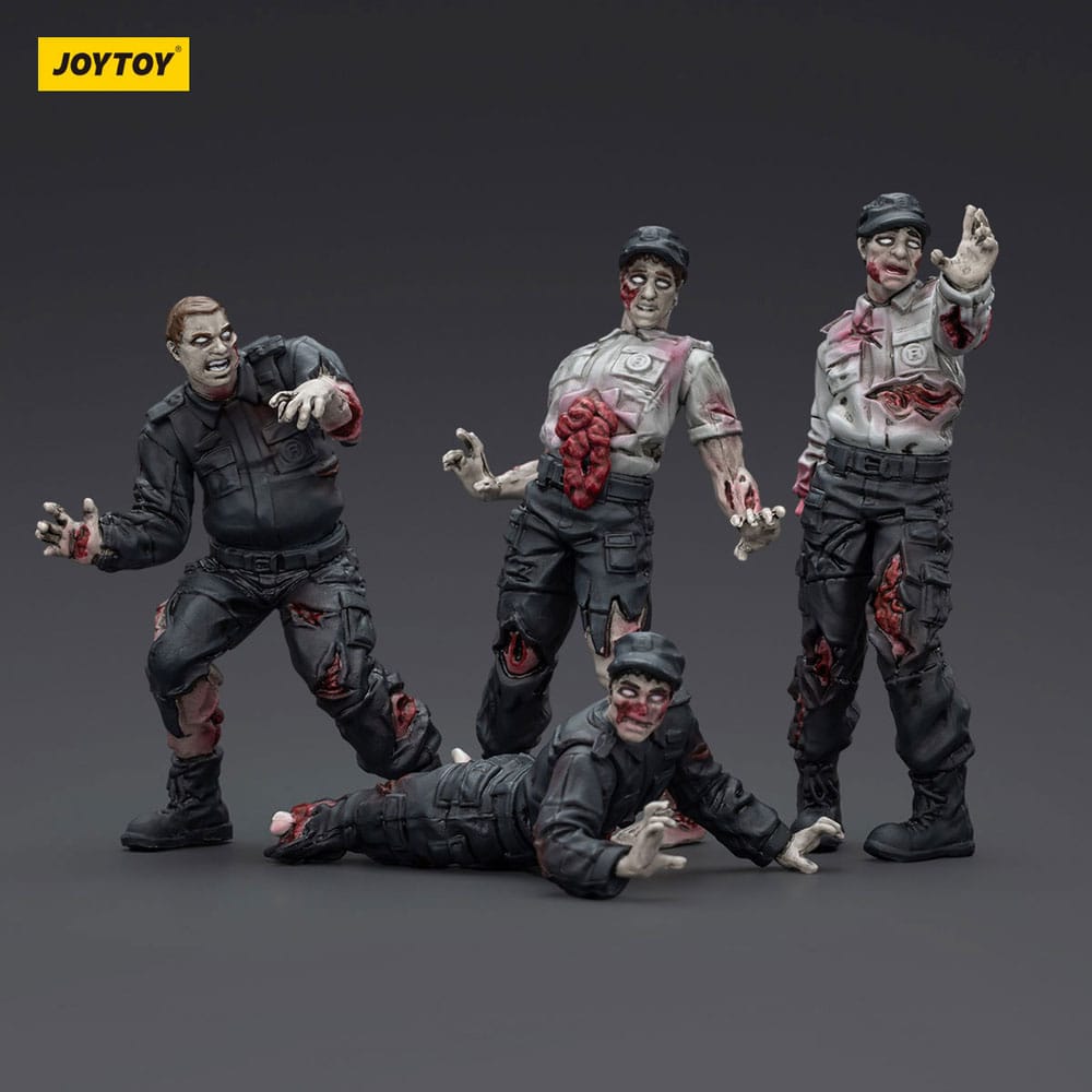 Akcijske figurice Zombie Dark Source 4 paketa zaštitara 8 cm