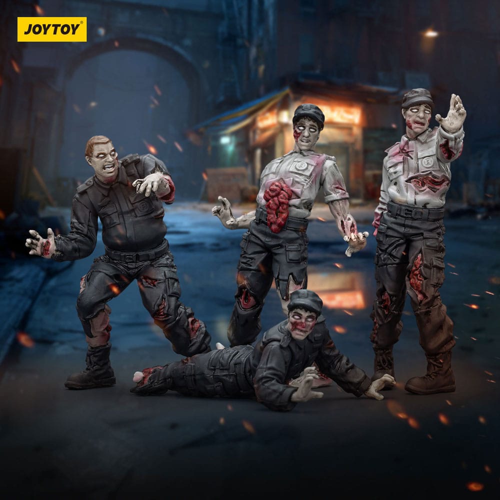 Akcijske figurice Zombie Dark Source 4 paketa zaštitara 8 cm