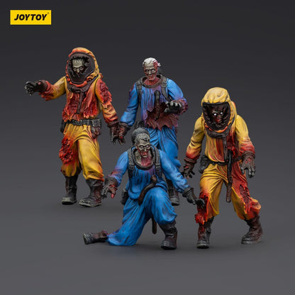 Figuras de acción Zombie Dark Source Paquete de 4 Equipo de laboratorio bioquímico 8 cm
