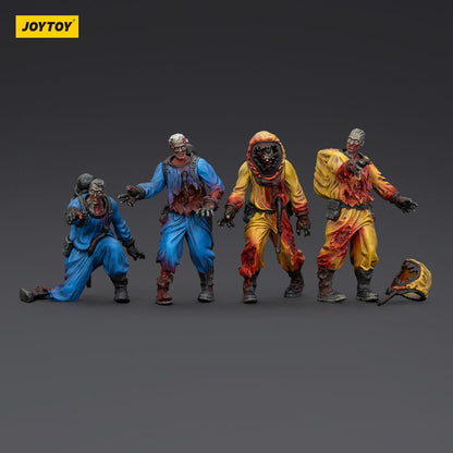 Figuras de acción Zombie Dark Source Paquete de 4 Equipo de laboratorio bioquímico 8 cm