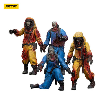 Figuras de acción Zombie Dark Source Paquete de 4 Equipo de laboratorio bioquímico 8 cm