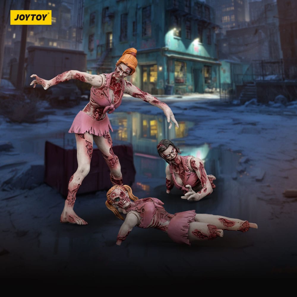 Zombie Dark Source-actiefiguren 3-pack Cheer Leaders 8 cm
