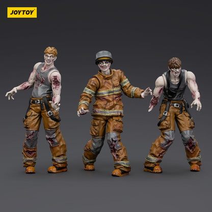 Zombie Dark Source Action Figurer 3-Pack Brandmænd 8 cm