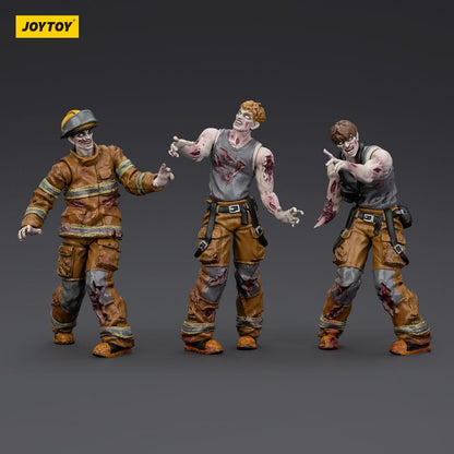 Zombie Dark Source Actionfigurer 3-pack Brandmän 8 cm
