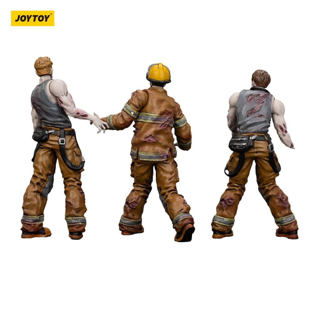 Zombie Dark Source Actionfigurer 3-pack Brandmän 8 cm