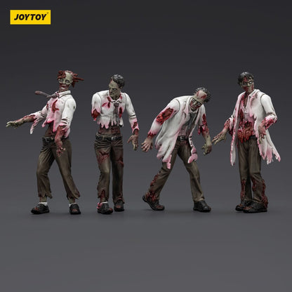 Zombie Dark Source-actiefiguren 4-pack Wetenschappers (mannelijk) 8 cm