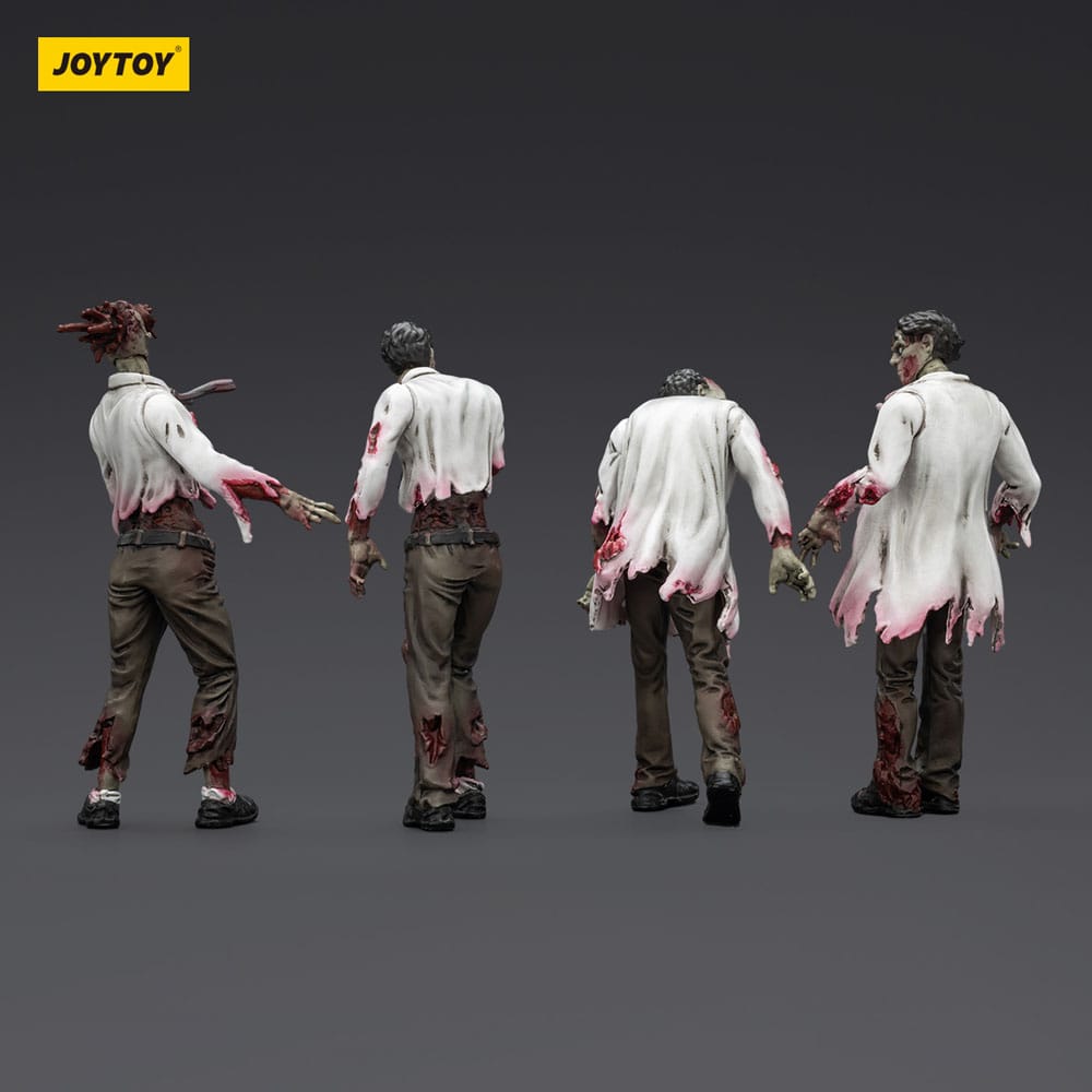 Zombie Dark Source-actiefiguren 4-pack Wetenschappers (mannelijk) 8 cm