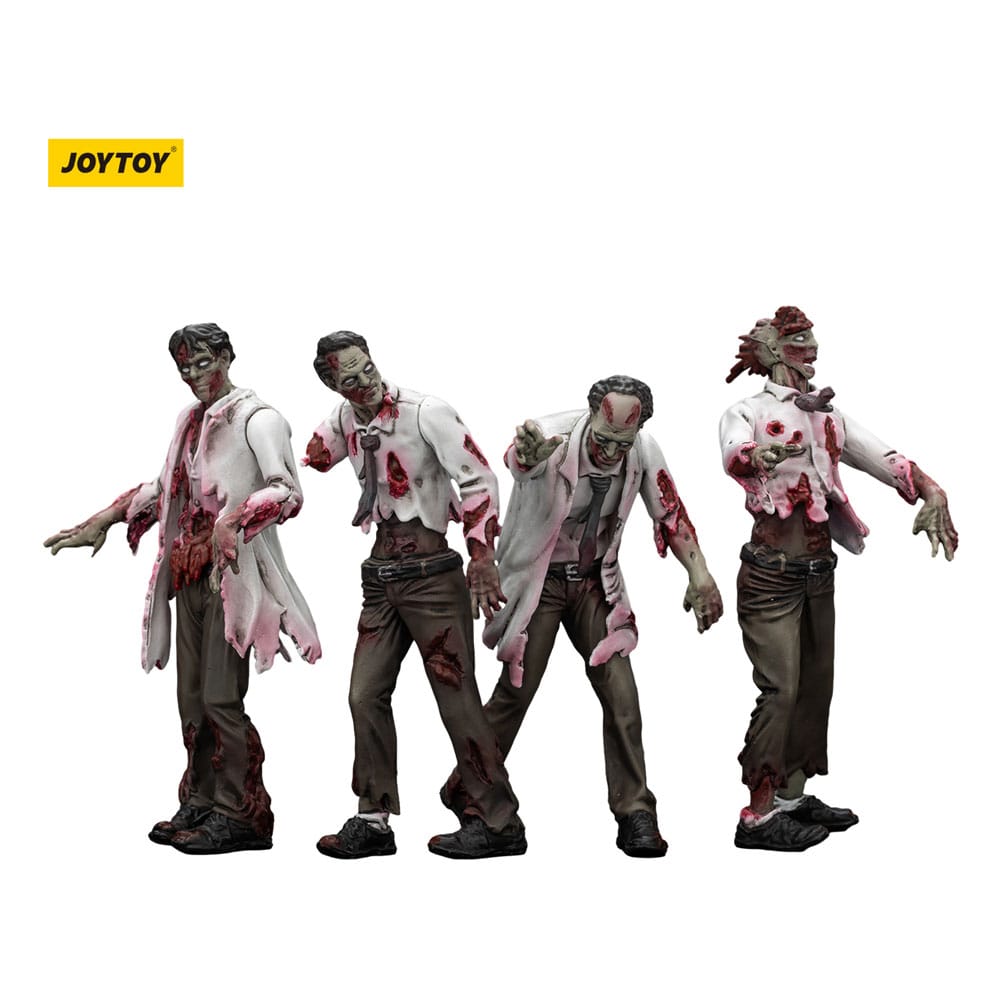 Zombie Dark Source-actiefiguren 4-pack Wetenschappers (mannelijk) 8 cm