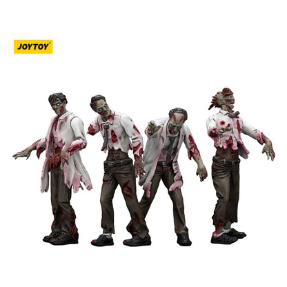 Zombie Dark Source-actiefiguren 4-pack Wetenschappers (mannelijk) 8 cm